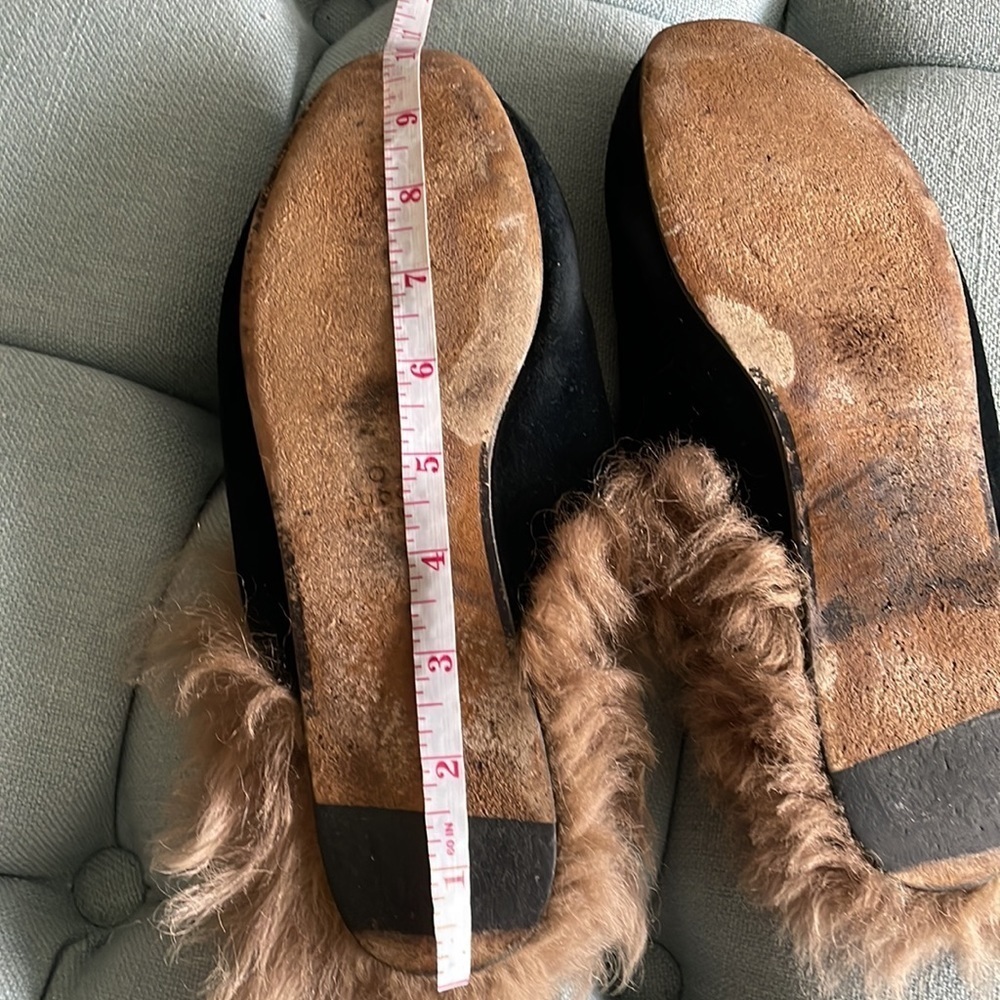 Gucci Princetown Velvet Fur Mules - Picture 15 of 16